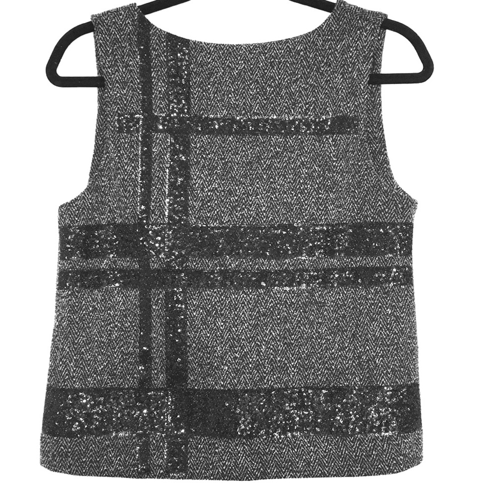 Banana Republic Gray Tweed Sleeveless Top